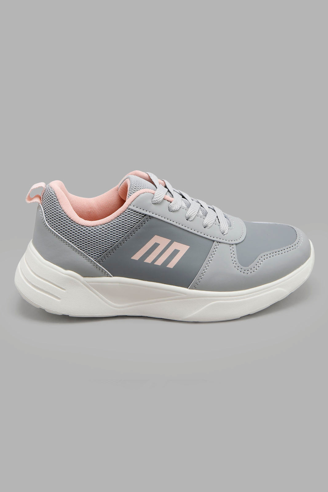 Redtag-Pale-Grey-Lace-Up-Trainer-Category:Trainers,-Colour:Grey,-Filter:Girls-Footwear-(5-to-14-Yrs),-GSR-Trainers,-Non-Sale,-S22B,-Section:Girls-(0-to-14Yrs)-Senior-Girls-5 to 14 Years
