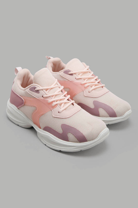 Redtag-Pale-Pink-Multi-Piece-Trainer-Category:Trainers,-Colour:Pink,-Deals:New-In,-Filter:Girls-Footwear-(5-to-14-Yrs),-GSR-Trainers,-New-In-GSR-FOO,-Non-Sale,-Section:Girls-(0-to-14Yrs),-W22O-Senior-Girls-5 to 14 Years