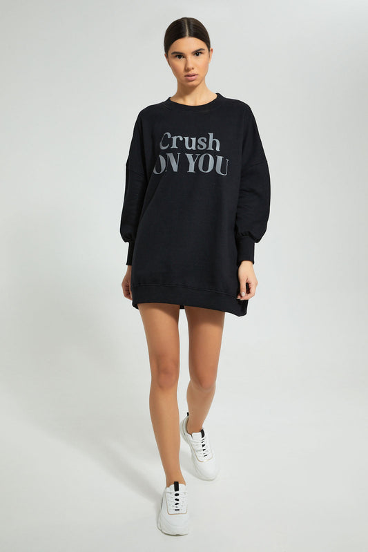 Redtag-Black-Oversize-SweaT-Shirt-Sweatshirts-Women's-