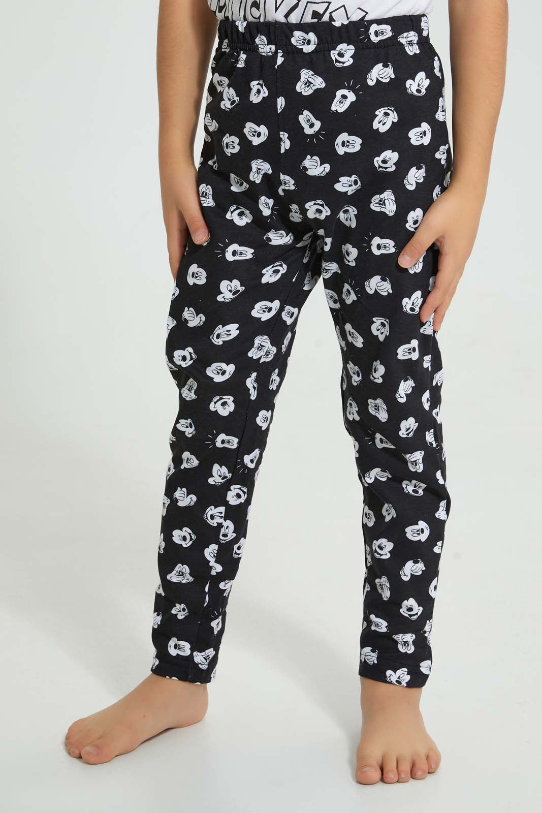 Redtag-White-Mickey-Longpant-Set-Sets-Boys-2 to 8 Years