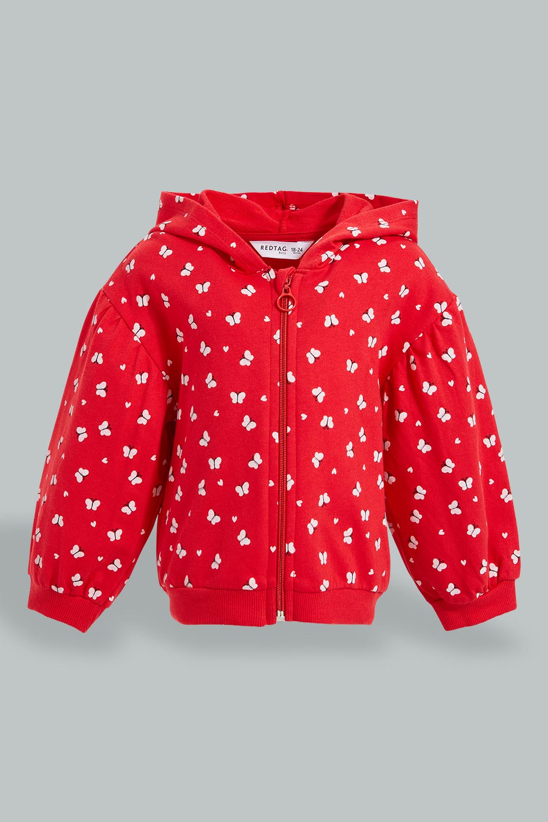 Redtag-Red-Placement-Print-Sweat-Top-Sweatshirts-Infant-Girls-3 to 24 Months