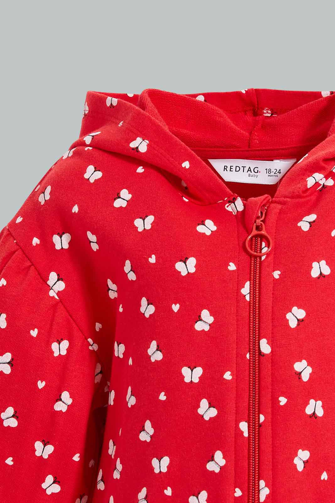Redtag-Red-Placement-Print-Sweat-Top-Sweatshirts-Infant-Girls-3 to 24 Months