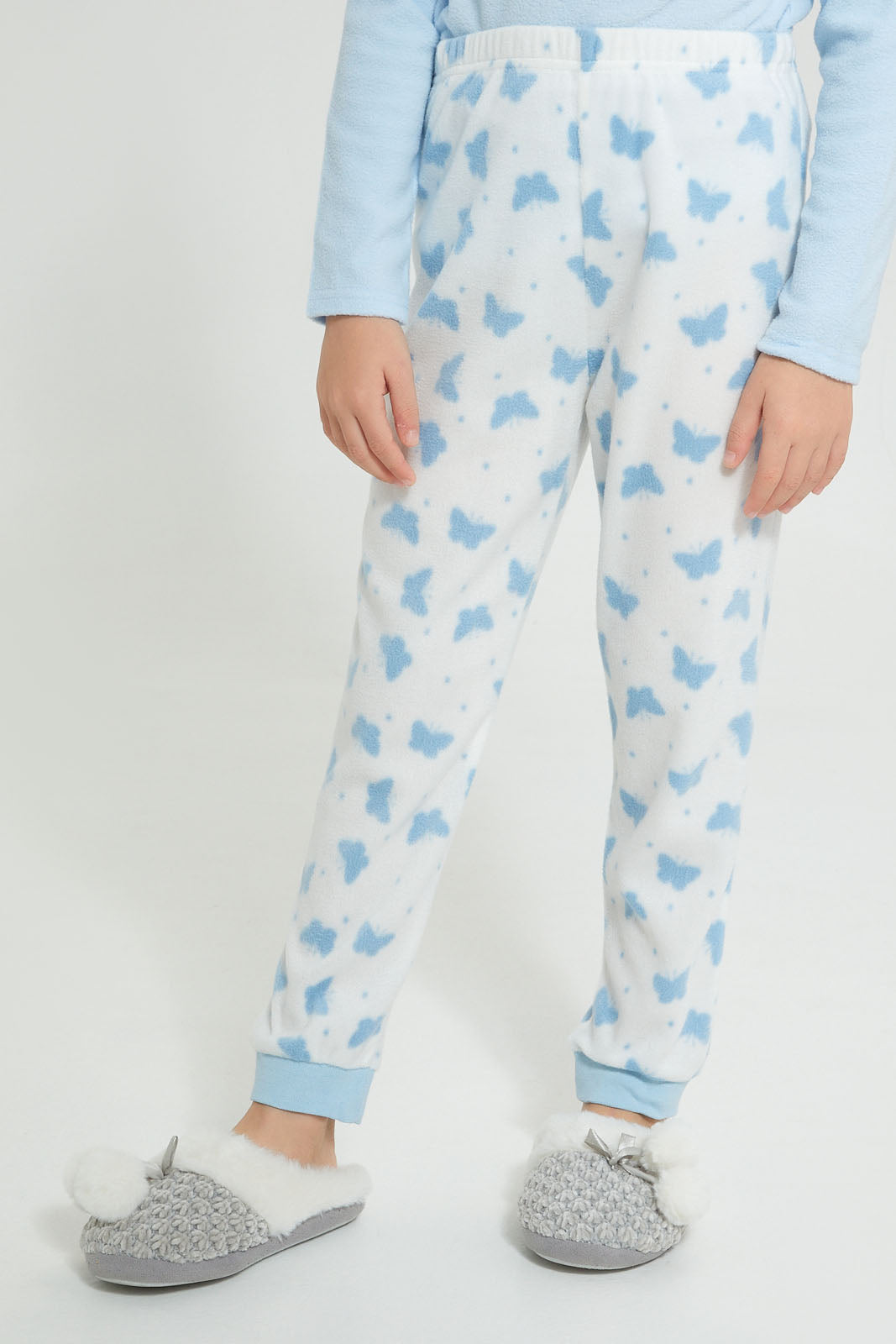 Redtag-Pink-Lace-Heart-Fleece-Nightsuit-Pyjama-Sets-Girls-2 to 8 Years