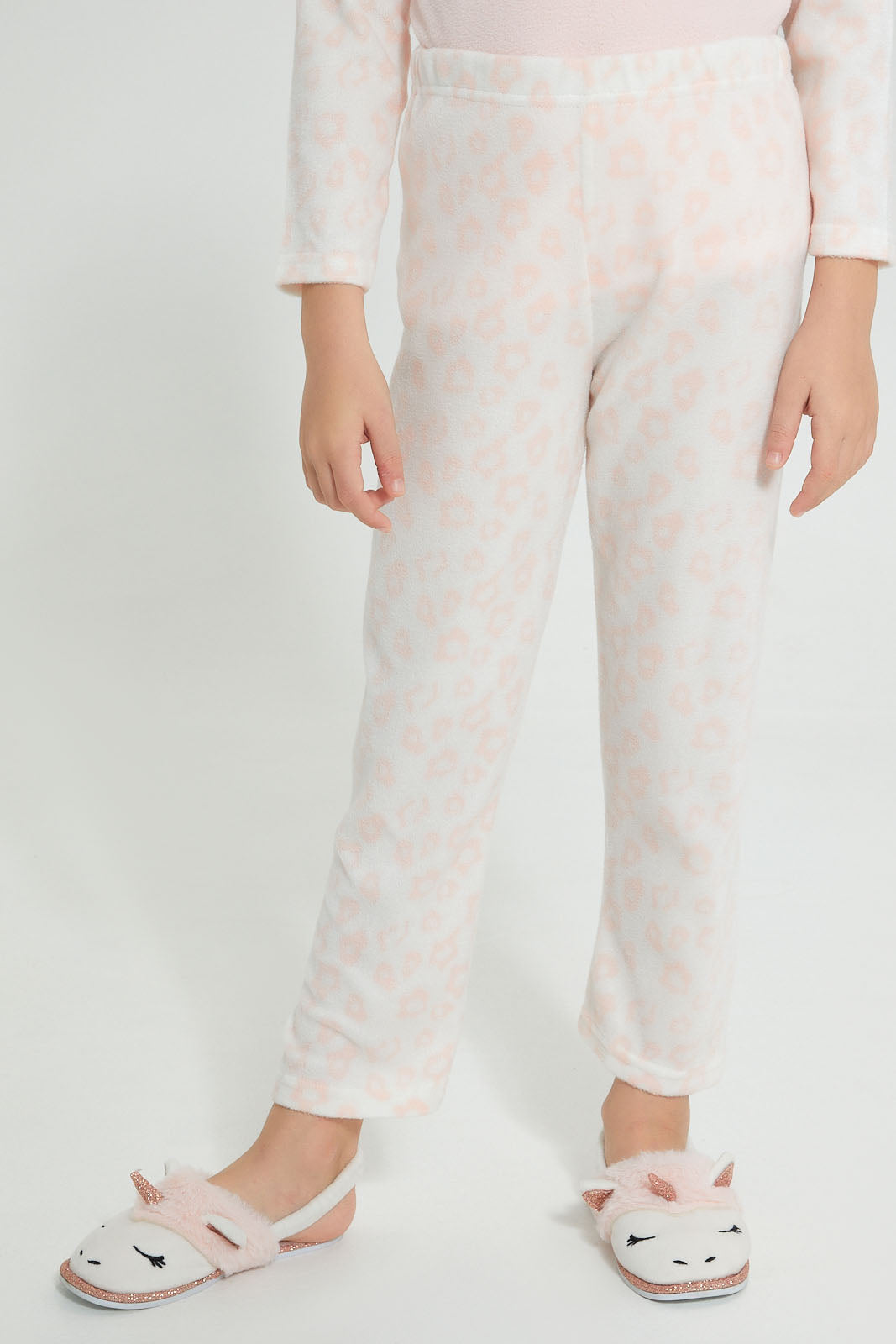 Redtag-Grey-Cat-Face-Embroideredroidered-Nightsuit-Pyjama-Sets-Girls-2 to 8 Years