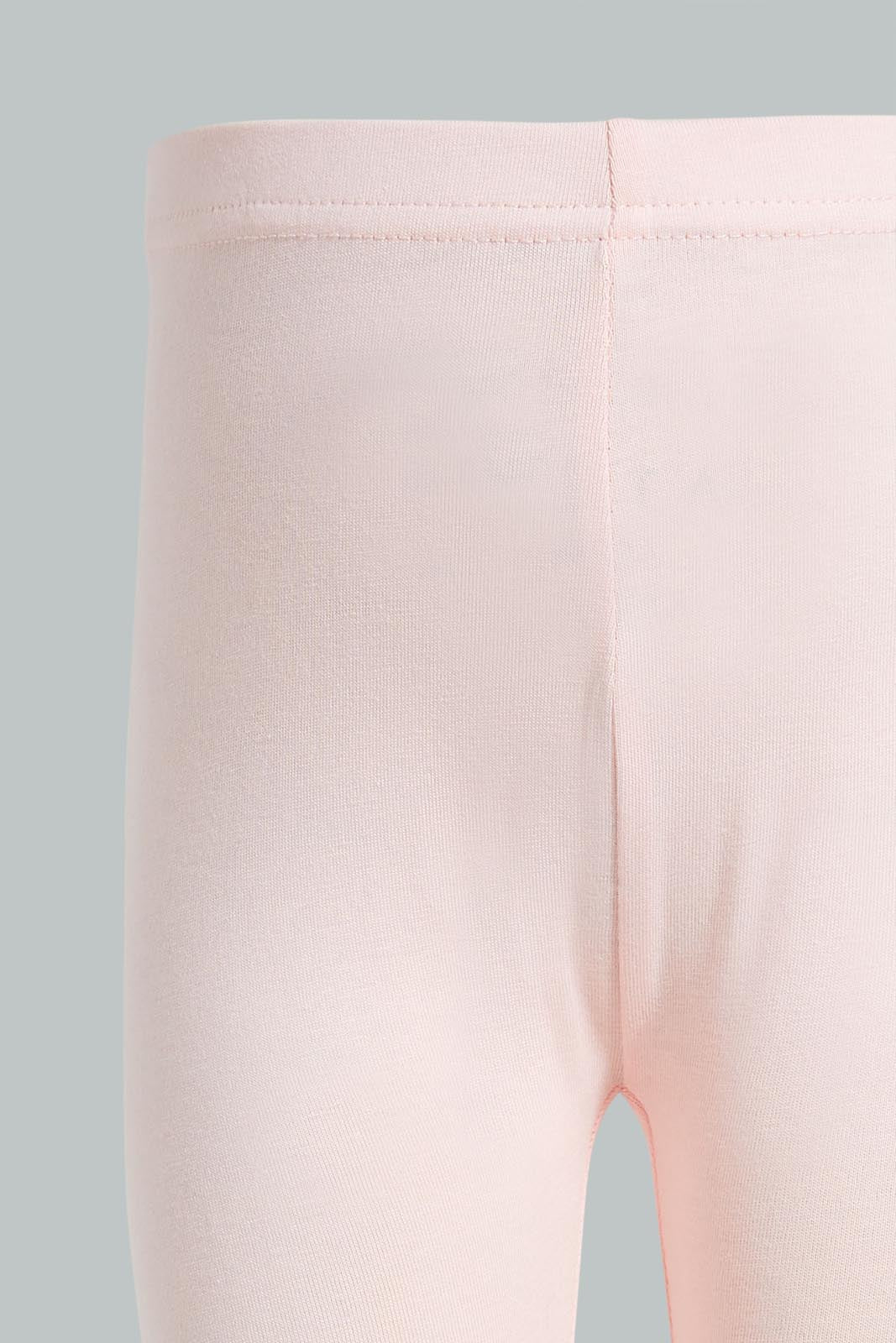 Redtag-Pink-Solid-Legging-Leggings-Infant-Girls-3 to 24 Months