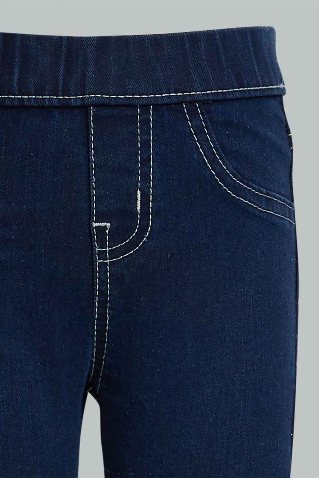 Redtag-Blue-Basic-Jegging-Colour:Darkwash,-Filter:Girls-(2-to-8-Yrs),-Girls-Jeggings,-New-In,-New-In-GIR,-Non-Sale,-PPE,-S22A,-Section:Kidswear-Girls-2 to 8 Years