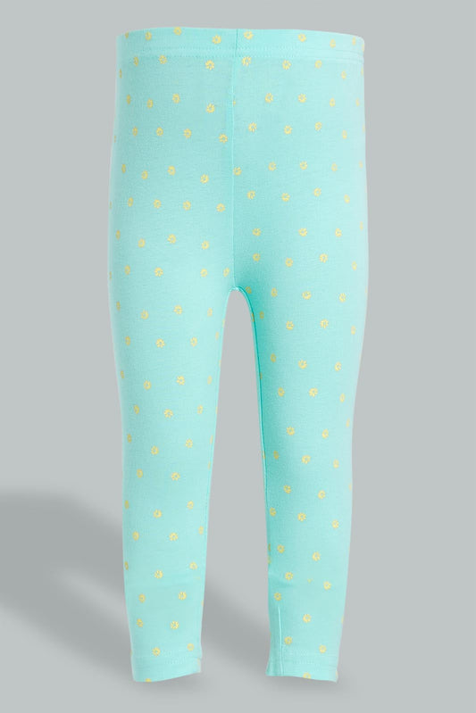 Redtag-Mint-Printed-Legging-Leggings-Infant-Girls-3 to 24 Months