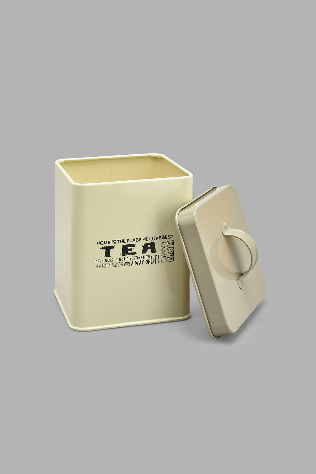 Redtag-Beige-Square-Tea-Canister-Canisters-And-Jars-Home-Dining-