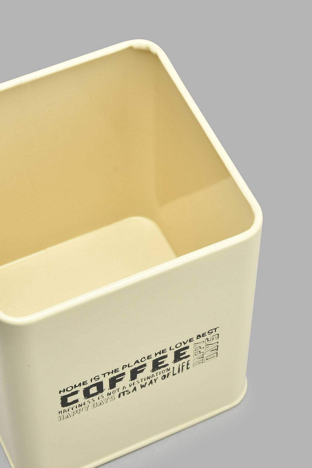 Redtag-Beige-Square-Biscuits-Canister-Canisters-And-Jars-Home-Dining-