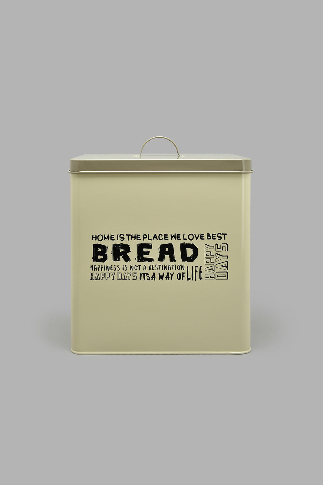 Redtag-Beige-Square-Bread-Canister-Canisters-And-Jars-Home-Dining-