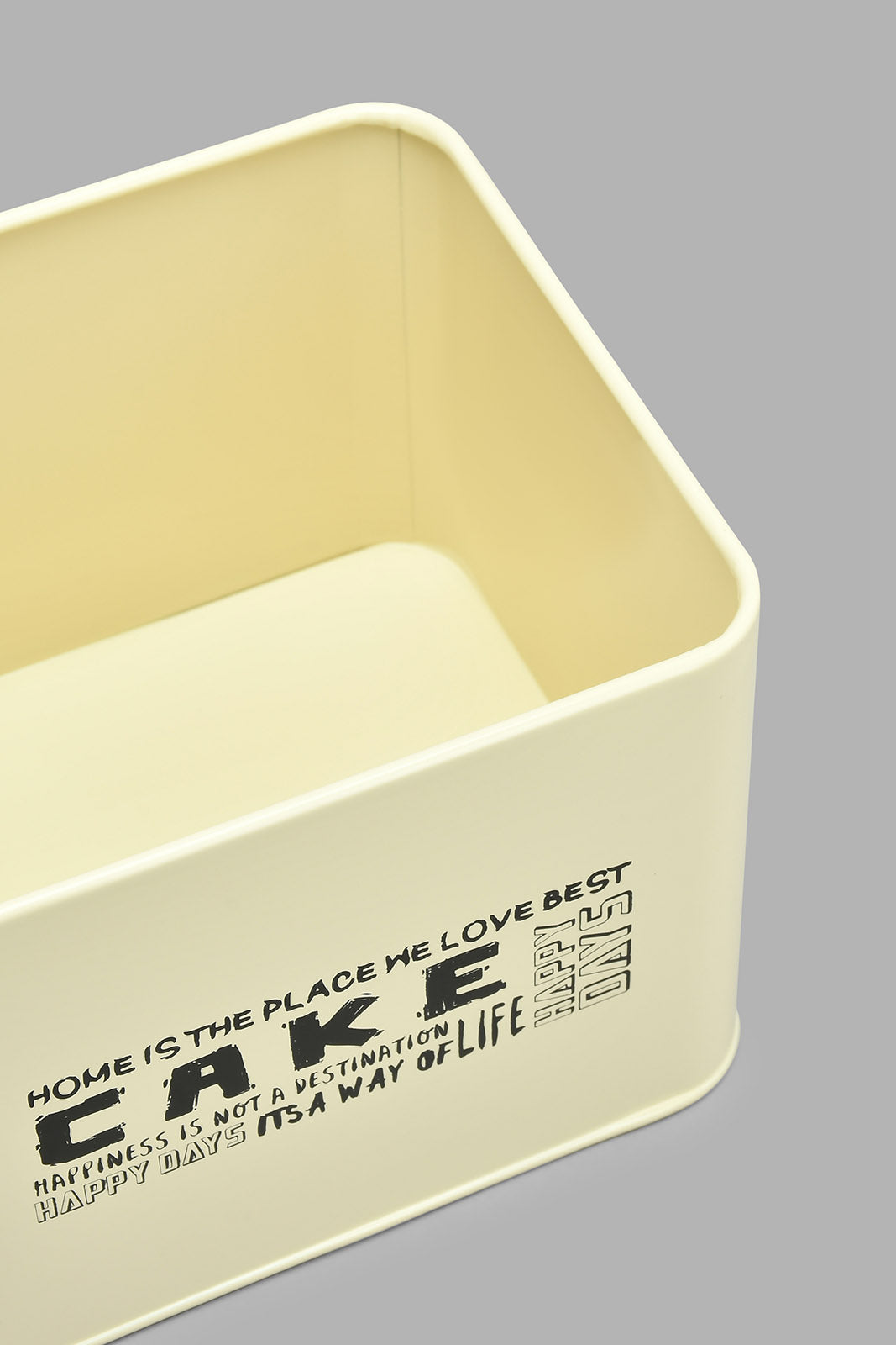 Redtag-Beige-Square-Cake-Canister-Canisters-And-Jars-Home-Dining-