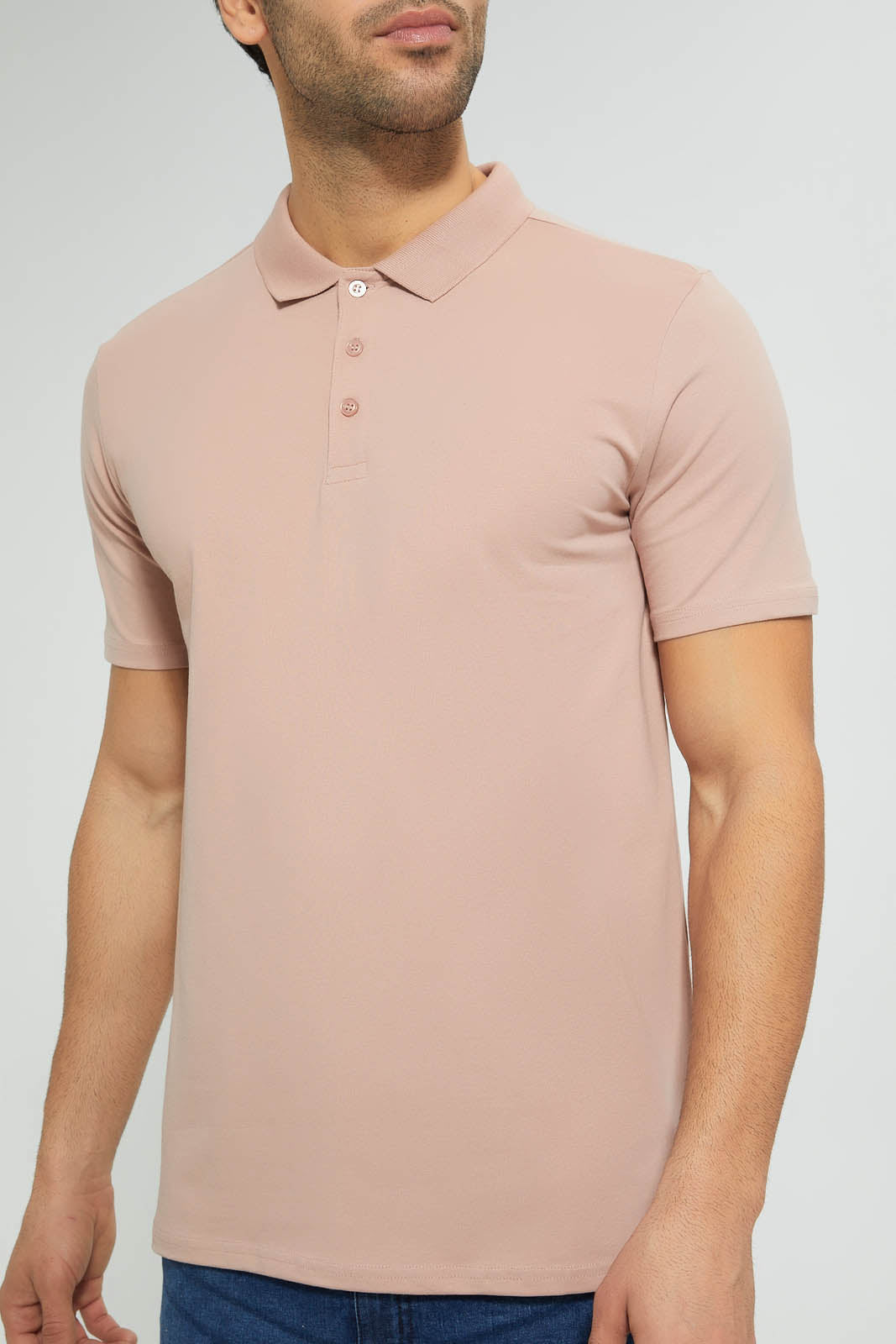Redtag-Pink-Polo-T-Shirt-Polo-Shirts-Men's-