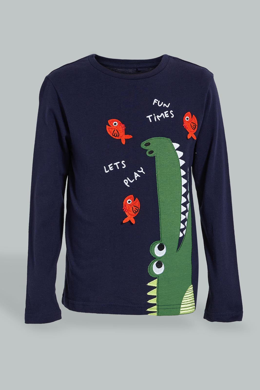 Redtag-Blue-Crocodile-Pyjama-Set-Boys-Pyjama-Sets,-Colour:Blue,-Filter:Boys-(2-to-8-Yrs),-New-In,-New-In-BOY,-Non-Sale,-S22A,-Section:Kidswear-Boys-2 to 8 Years