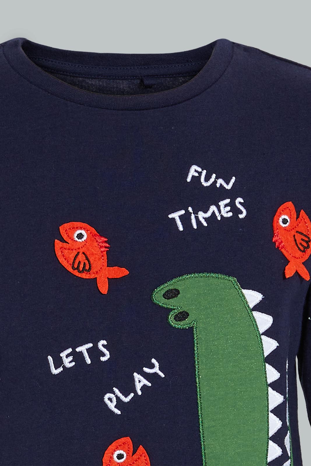 Redtag-Blue-Crocodile-Pyjama-Set-Boys-Pyjama-Sets,-Colour:Blue,-Filter:Boys-(2-to-8-Yrs),-New-In,-New-In-BOY,-Non-Sale,-S22A,-Section:Kidswear-Boys-2 to 8 Years