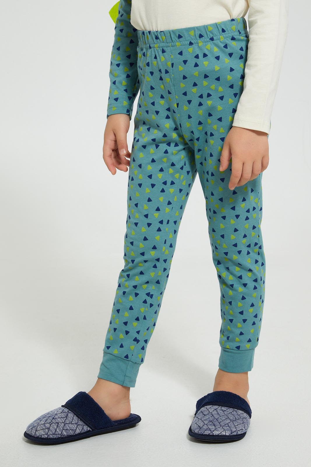 Redtag-Navy-Monster-Pyjama-Set-Pyjama-Sets-Boys-2 to 8 Years