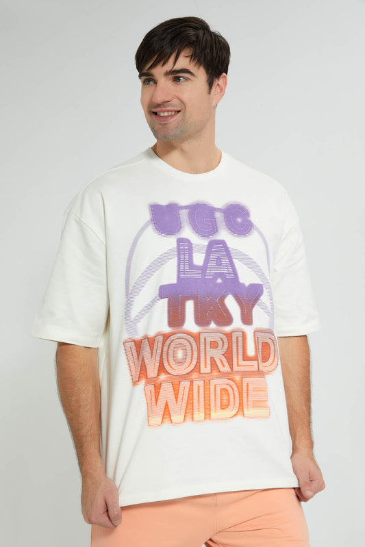 Redtag-White-Loungewear-T-Shirt-Loungewear-Men's-