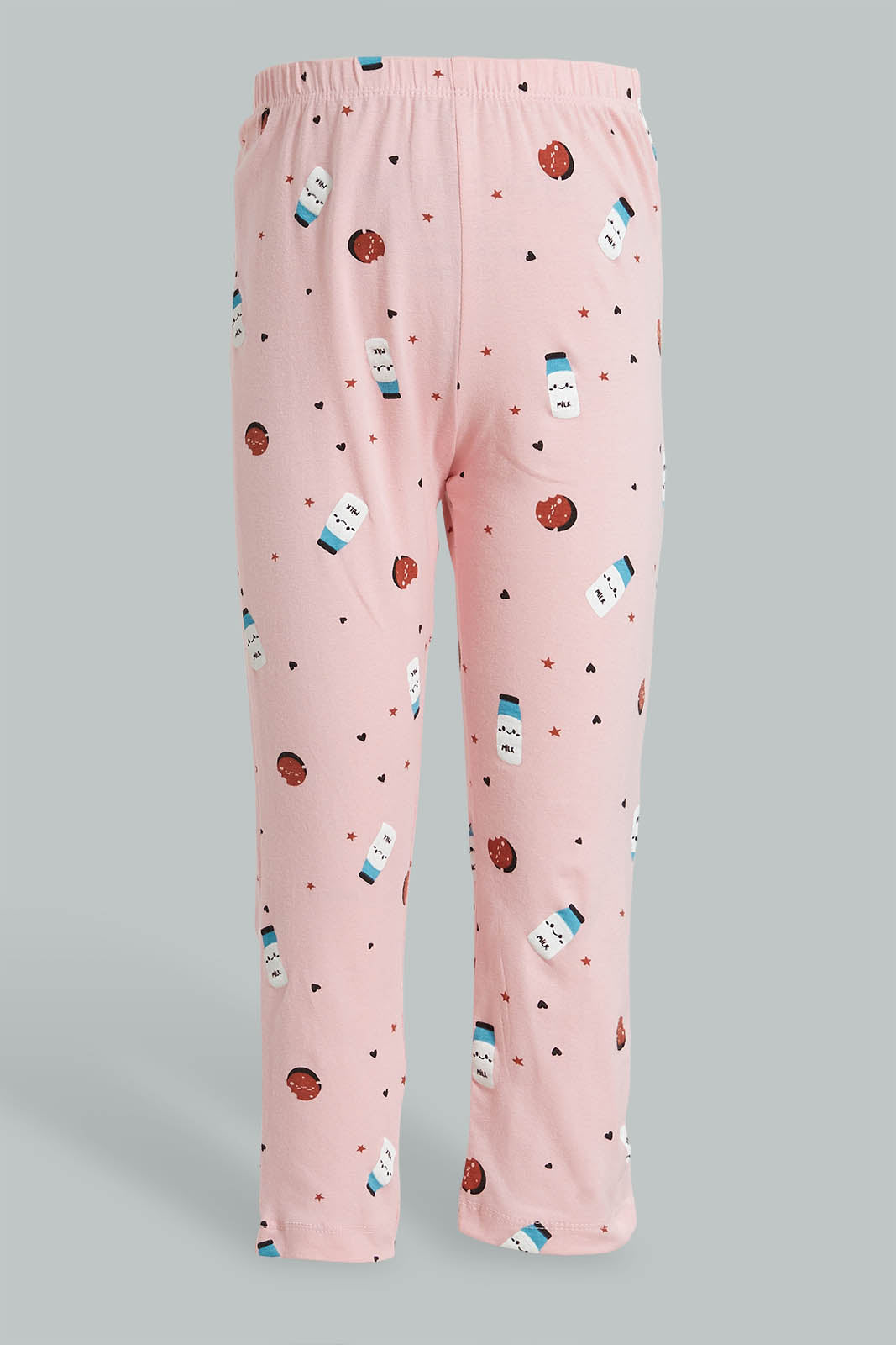 Redtag-Assorted-2Pk-Cokkie-Milk-Printed-Nightsuit-Colour:Assorted,-Filter:Girls-(2-to-8-Yrs),-Girls-Pyjama-Sets,-New-In,-New-In-GIR,-Non-Sale,-S22A,-Section:Kidswear-Girls-2 to 8 Years