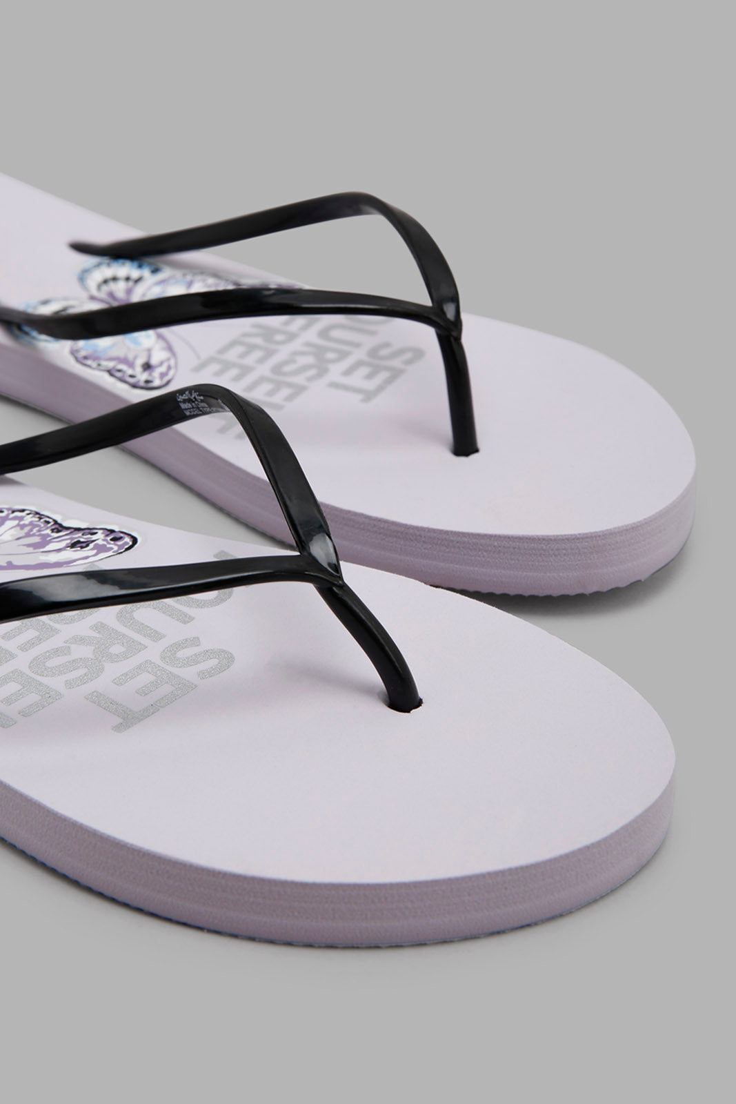 Redtag-Black-Butterfly-Print-Flip-Flop--Women's-
