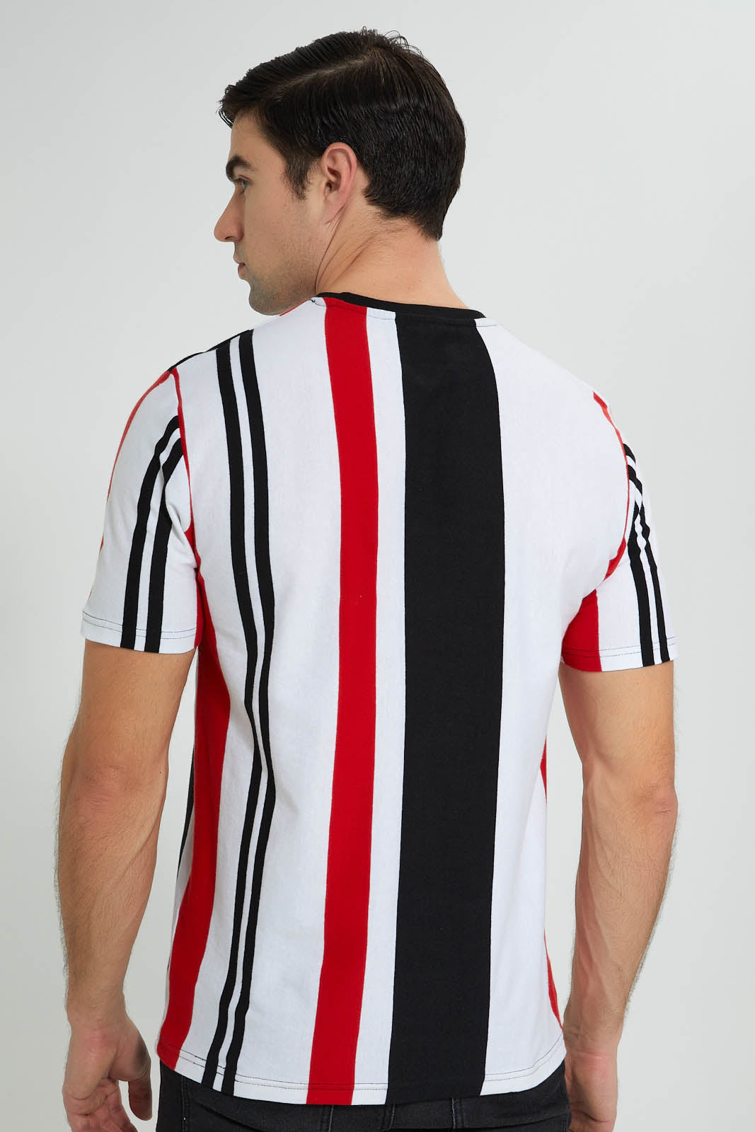 Redtag-White-Red-Black-T-Shirt-Plain-Men's-