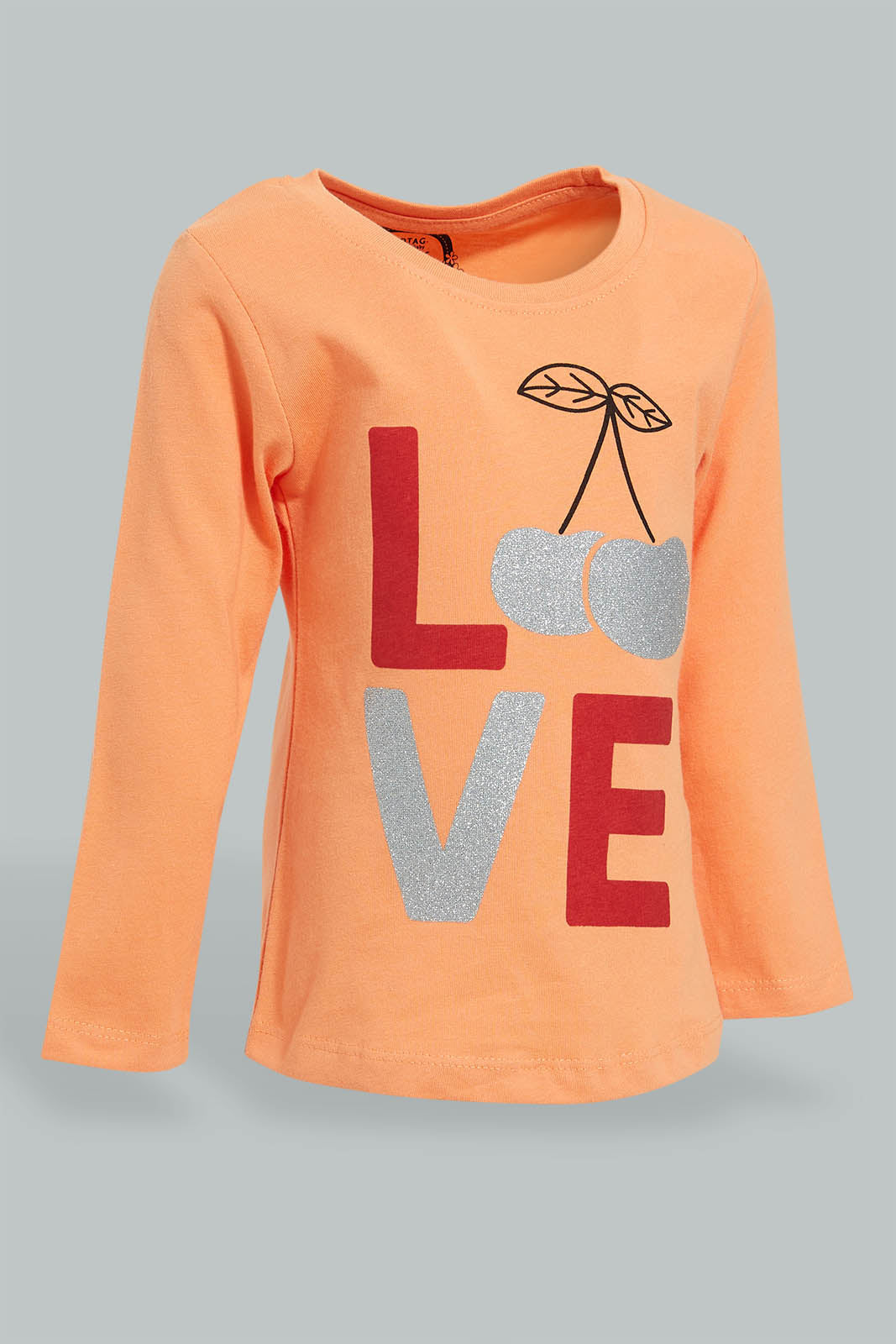 Redtag-Coral-L/S-Graphic-T-Shirt-Graphic-Prints-Infant-Girls-3 to 24 Months