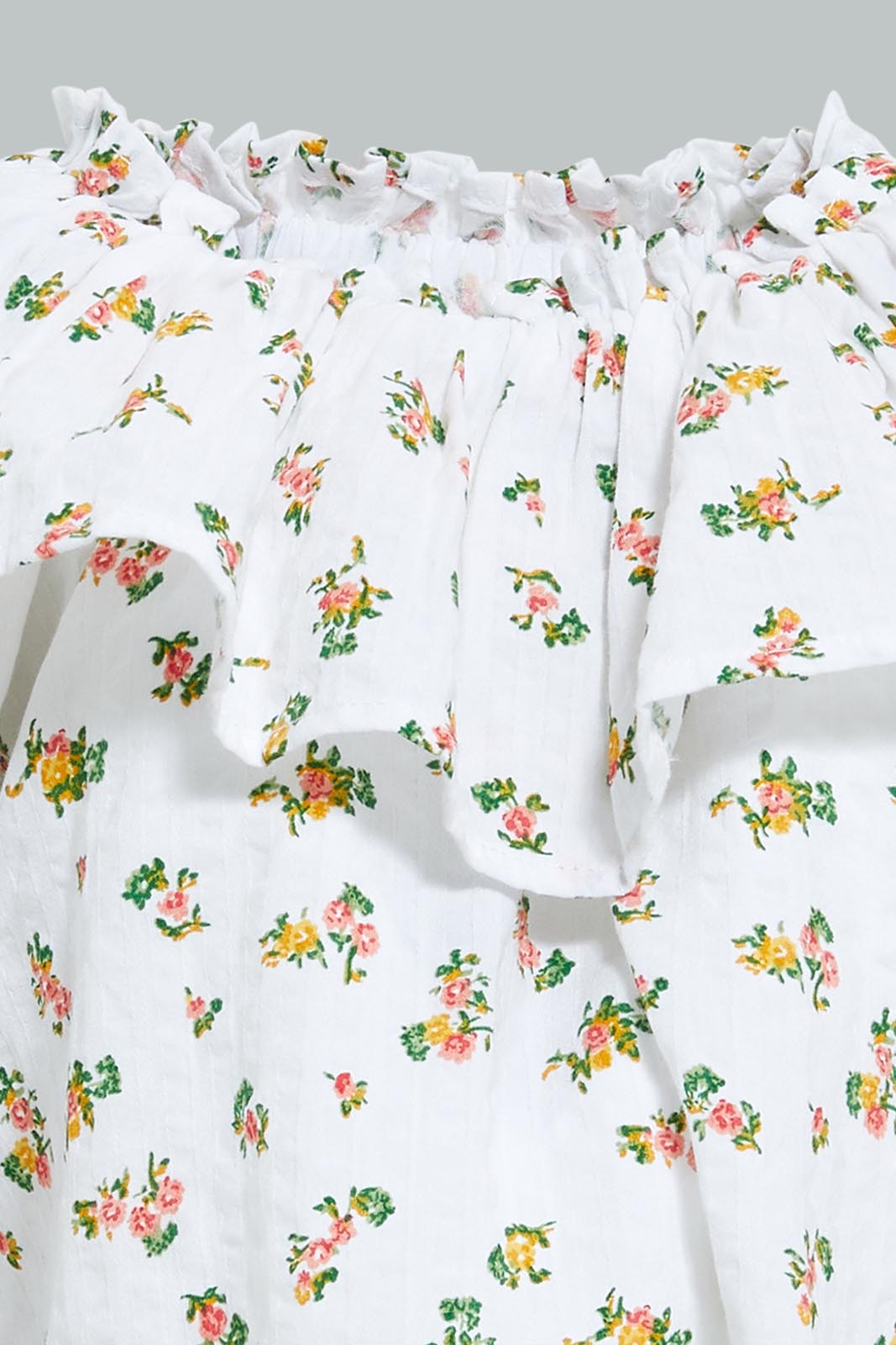 Redtag-White-L/S-Top-With-Frill-On-Chest-Blouses-Infant-Girls-3 to 24 Months
