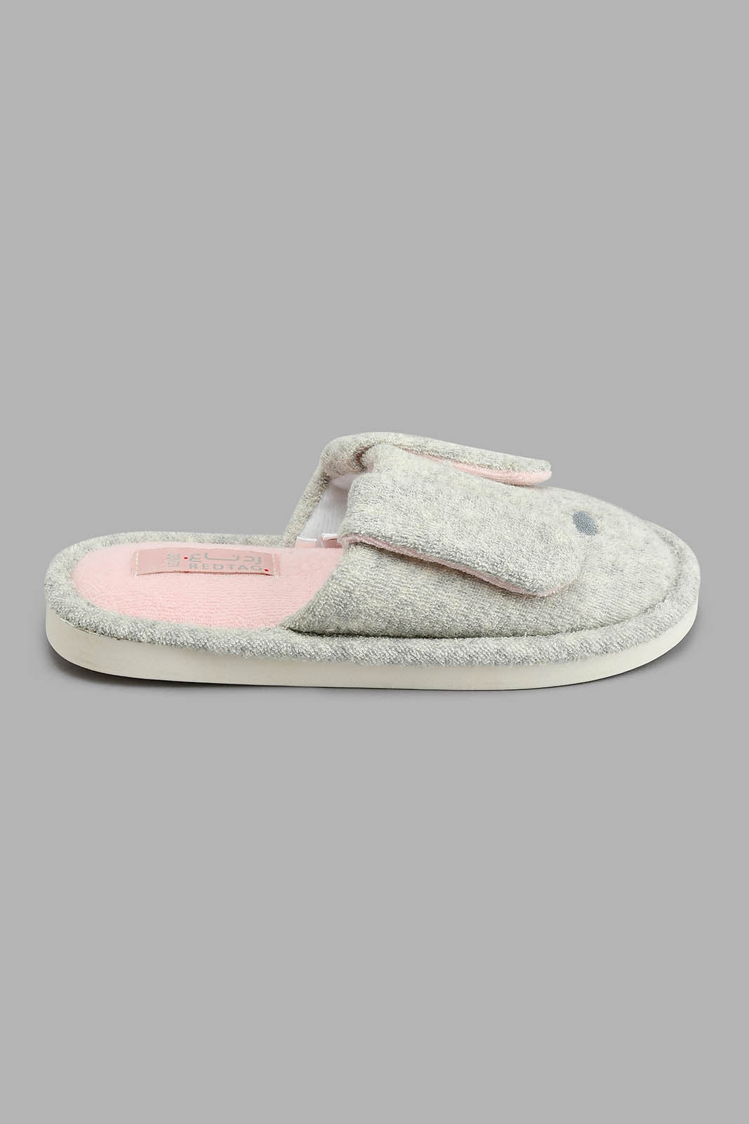 Redtag-Pale-Grey-Bunny-Ear-Slippers-Colour:Grey,-Filter:Girls-Footwear-(5-to-14-Yrs),-GSR-Slippers,-New-In,-New-In-GSR-FOO,-Non-Sale,-S22B,-Section:Kidswear-Senior-Girls-5 to 14 Years