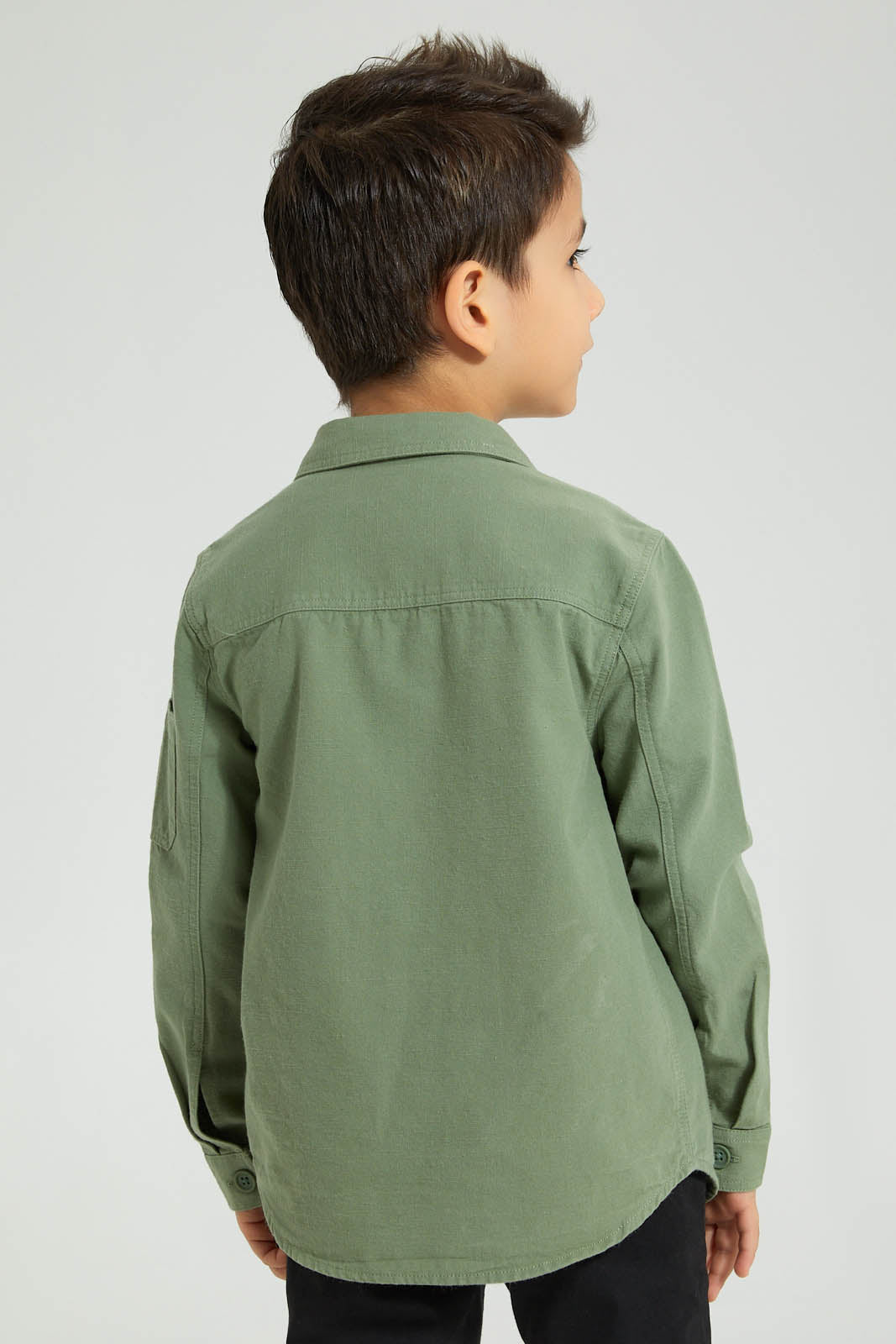 Redtag-Green-Twill-Shirt-And-T-Shirt-Set-Boys-Shirts,-Colour:Green,-Filter:Boys-(2-to-8-Yrs),-New-In,-New-In-BOY,-Non-Sale,-S22B,-Section:Kidswear-Boys-2 to 8 Years