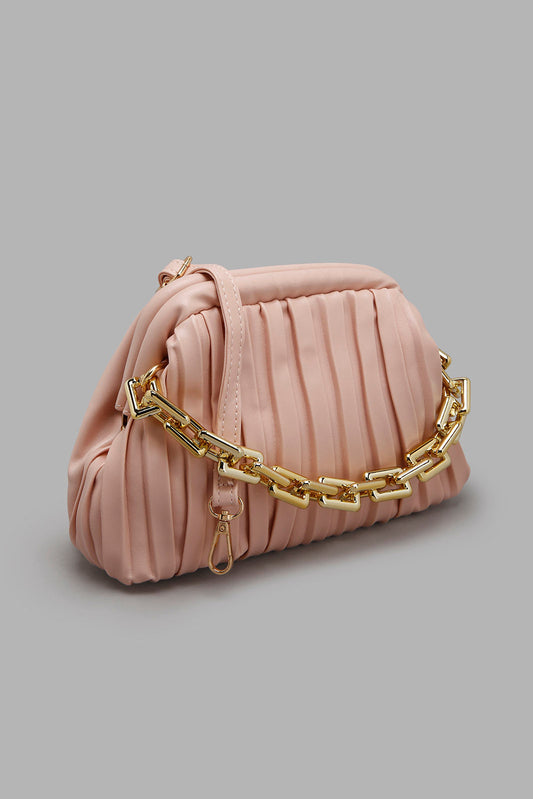 Redtag-Pink-Pleated-Cross-Body-Bag-Colour:Pink,-Filter:Women's-Accessories,-New-In,-New-In-Women-ACC,-Non-Sale,-S22A,-Women-Handbags-Women-