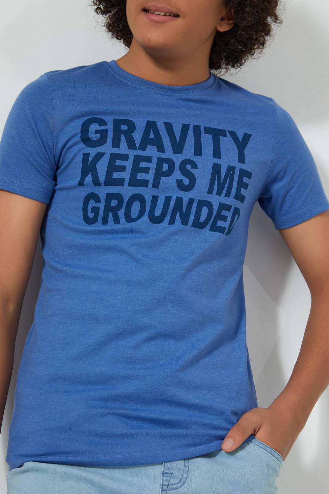 Redtag-Blue-Gravity-Tee-All-Over-Prints-Senior-Boys-9 to 14 Years