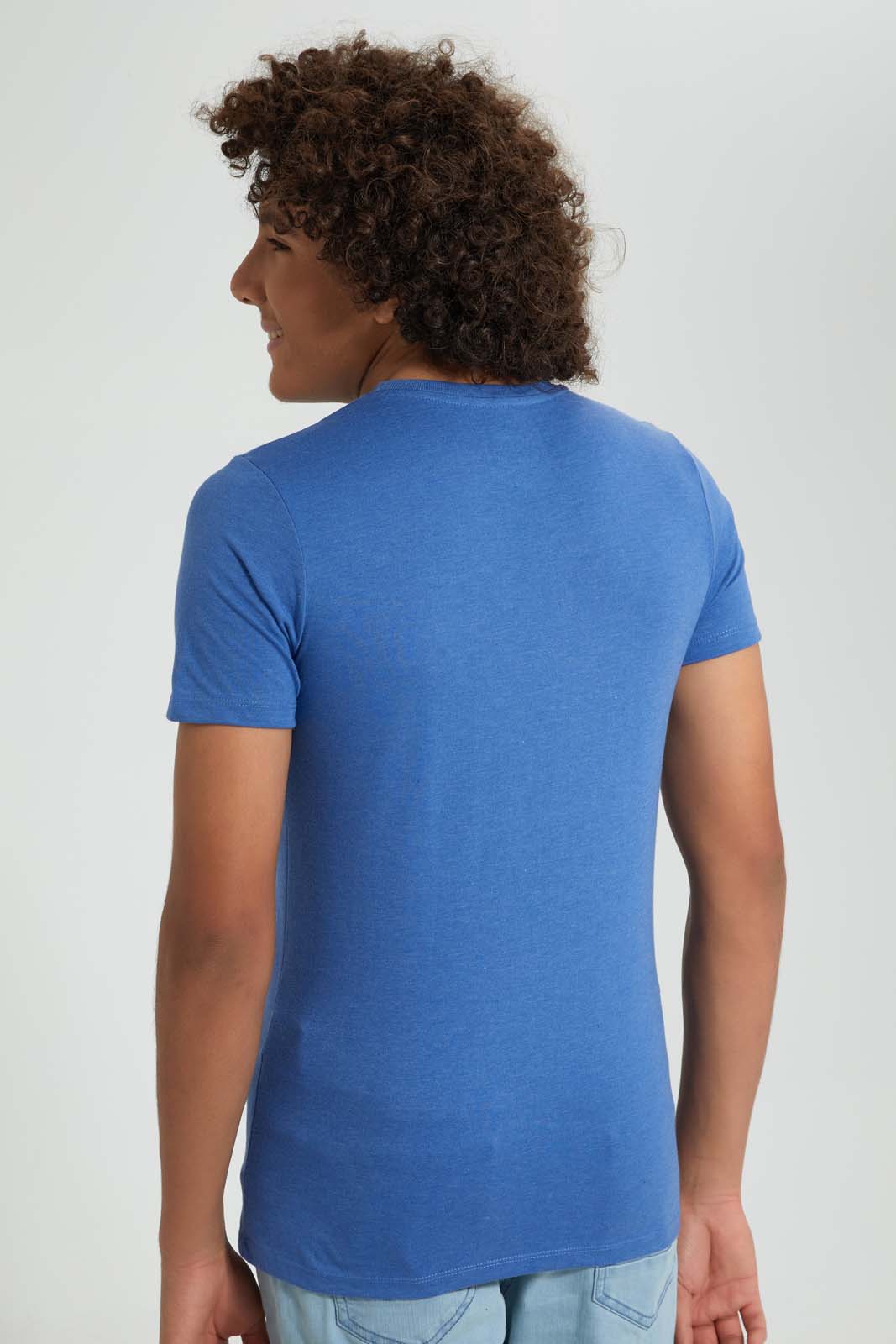 Redtag-Blue-Gravity-Tee-All-Over-Prints-Senior-Boys-9 to 14 Years