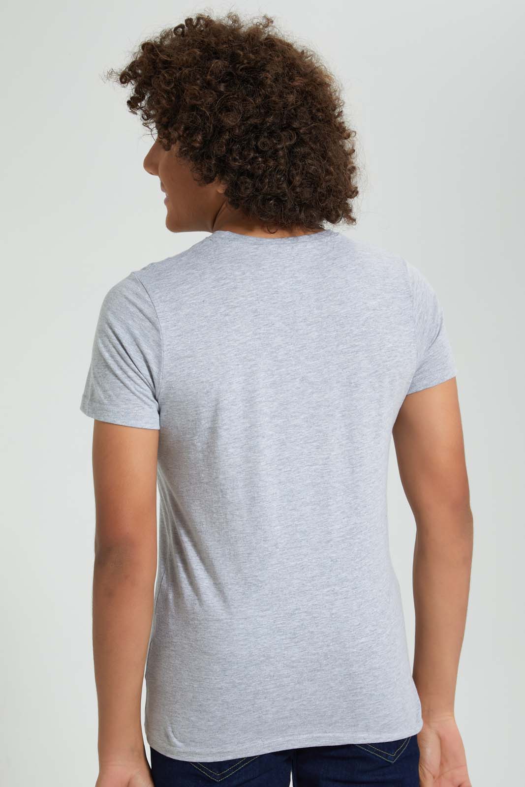 Redtag-Grey-Spelling-Tee-All-Over-Prints-Senior-Boys-9 to 14 Years