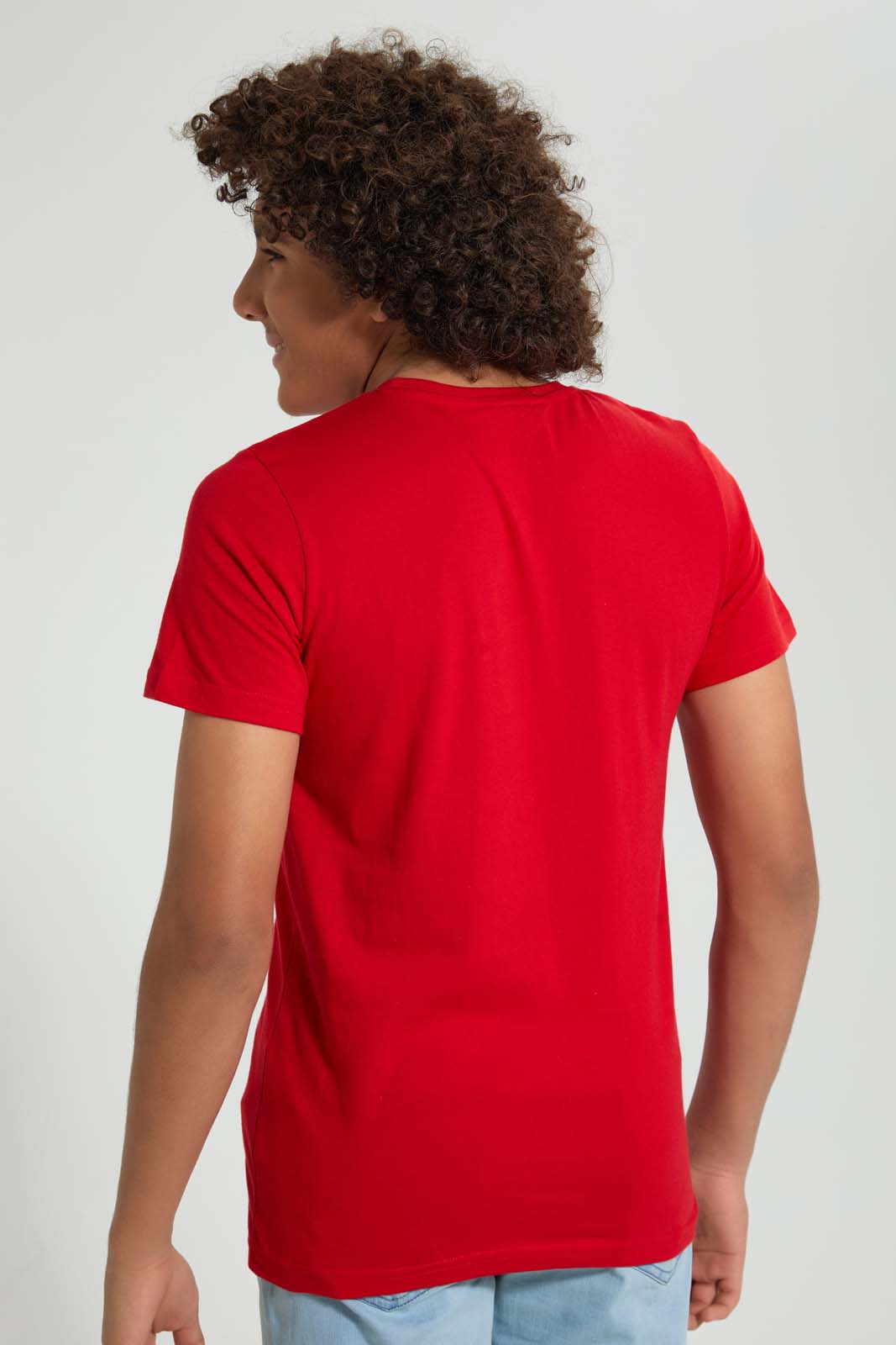 Redtag-Red-Phone-Evolution-Tee-All-Over-Prints-Senior-Boys-9 to 14 Years