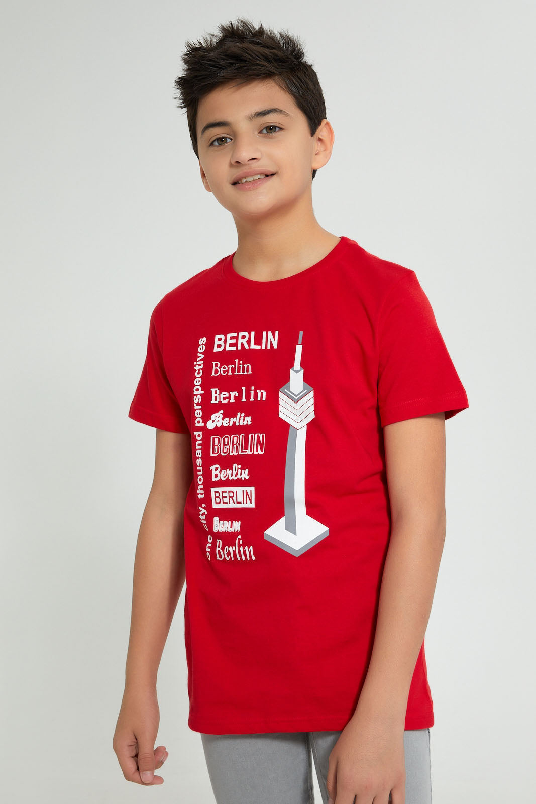 Redtag-Red-Berlin-T-Shirt-Graphic-Prints-Senior-Boys-9 to 14 Years
