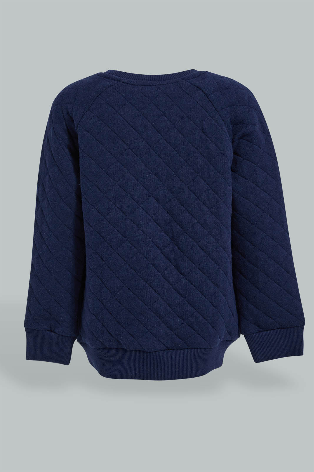 Redtag-Navy-Quilted-Sweatshirt-Sweatshirts-Infant-Boys-3 to 24 Months