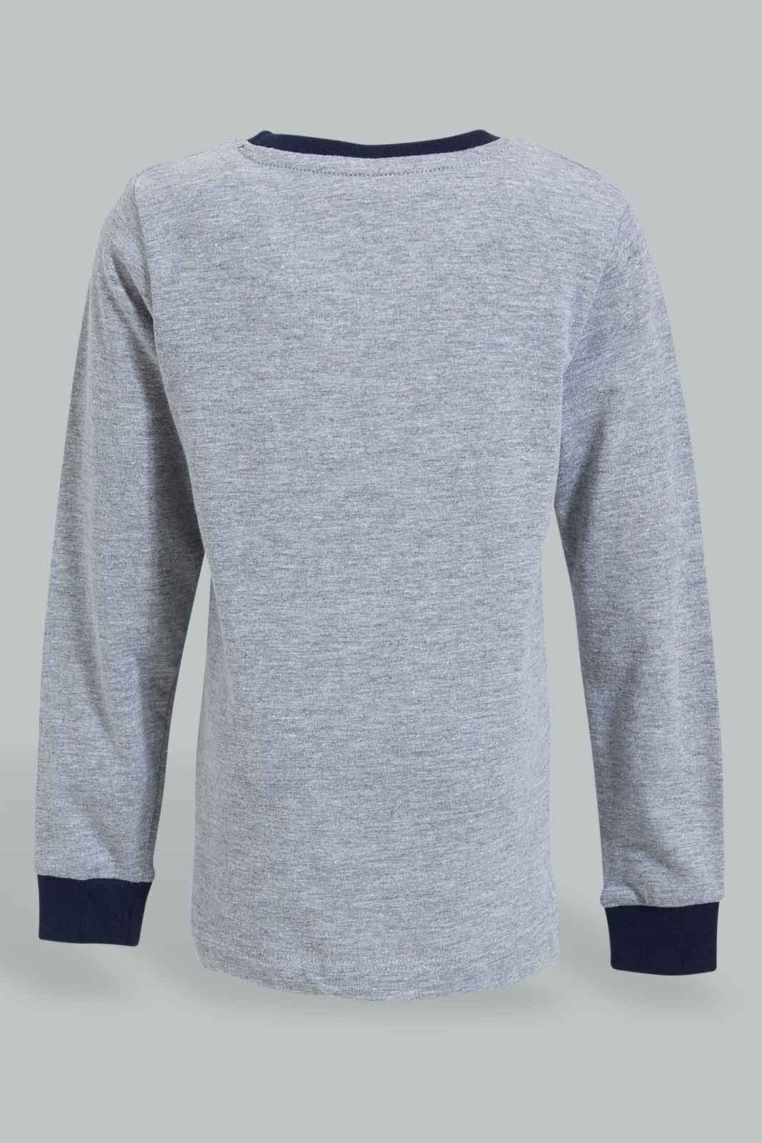 Redtag-Grey-Football-Pj-Set-2-Pack-Pyjama-Sets-Infant-Boys-3 to 24 Months