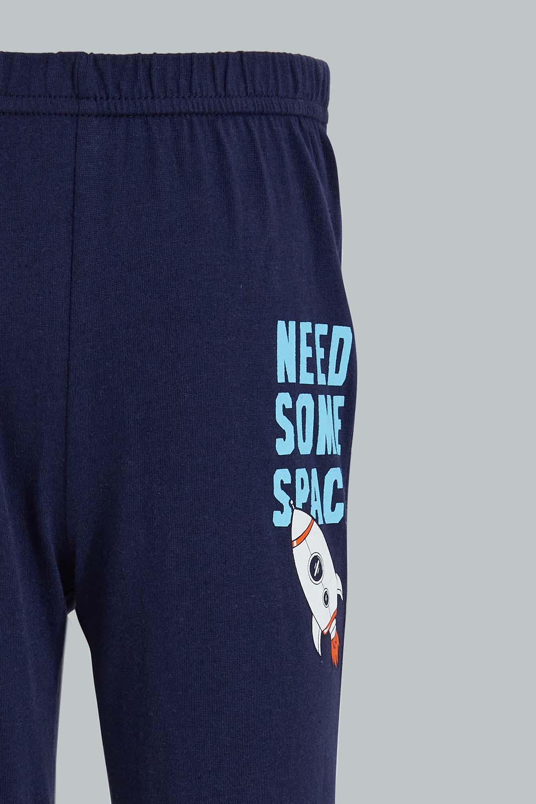 Redtag-Navy-And-White-Printed-Space-Pj-Set-4-Pack-Pyjama-Sets-Infant-Boys-3 to 24 Months