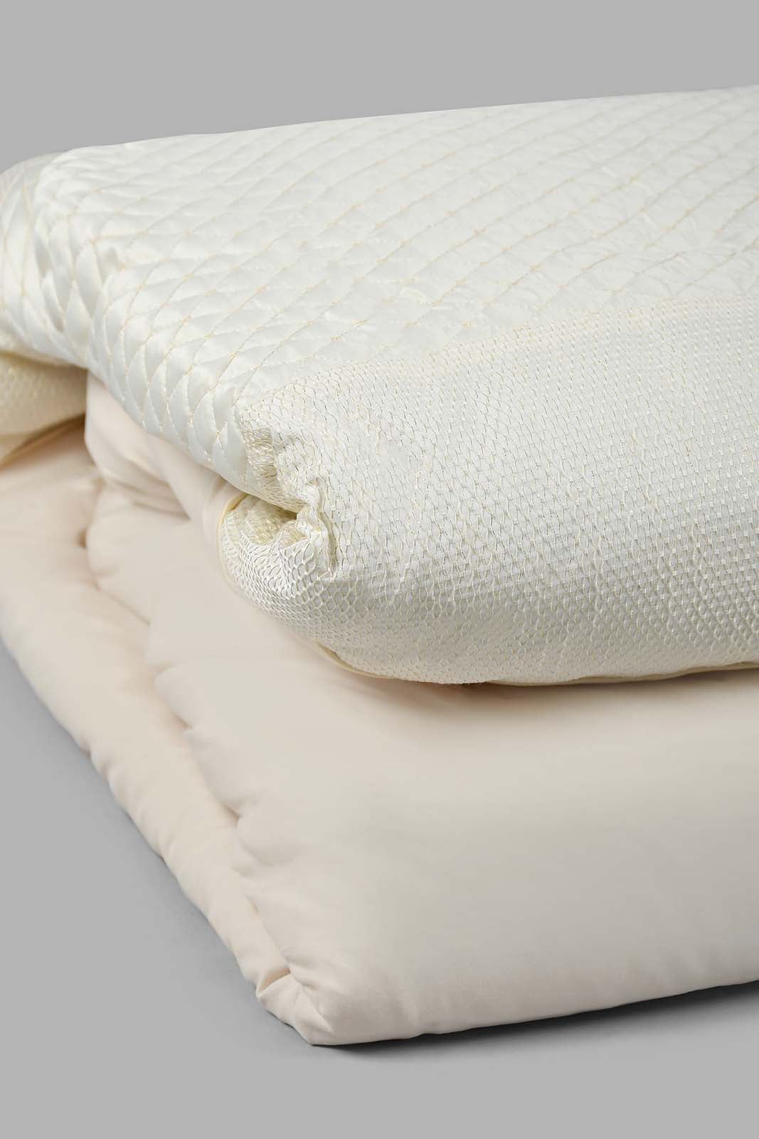 Redtag-Beige-4-Piece-Comforter-Set-(Double-Size)-Comforters-Home-Bedroom-