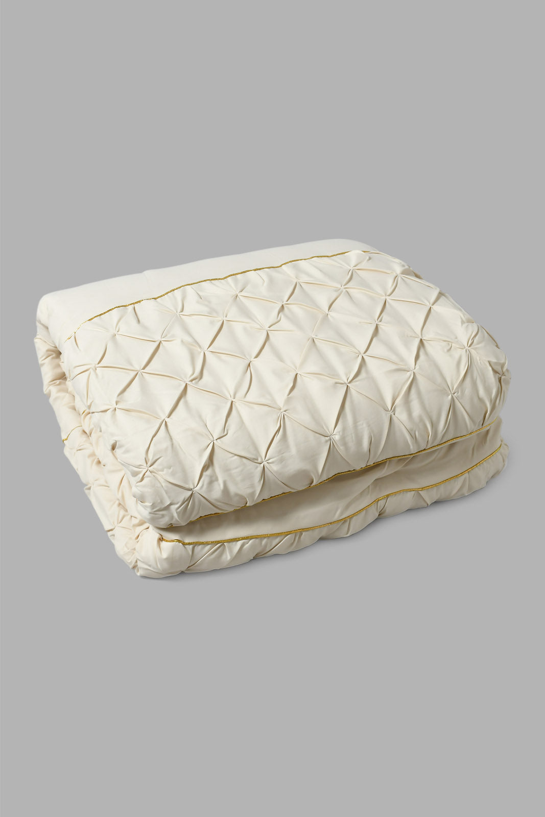 Redtag-Beige-Pleated-3-Piece-Comforter-Set-(King-Size)-Category:Comforters,-Colour:Beige,-Filter:Home-Bedroom,-HMW-BED-Comforters,-JUBLIANT,-New-In,-New-In-HMW-BED,-Non-Sale,-S22A,-Section:Homewares-Home-Bedroom-