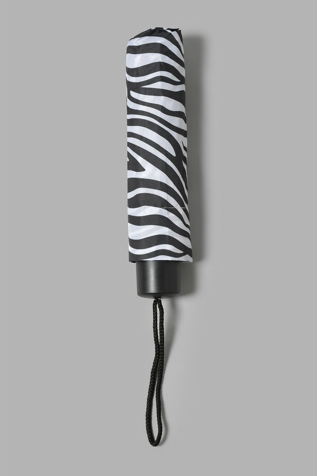 Redtag-Black-Zebra-Prints-3-Fold-Umbrella-Umbrellas-Travel-Accessories-