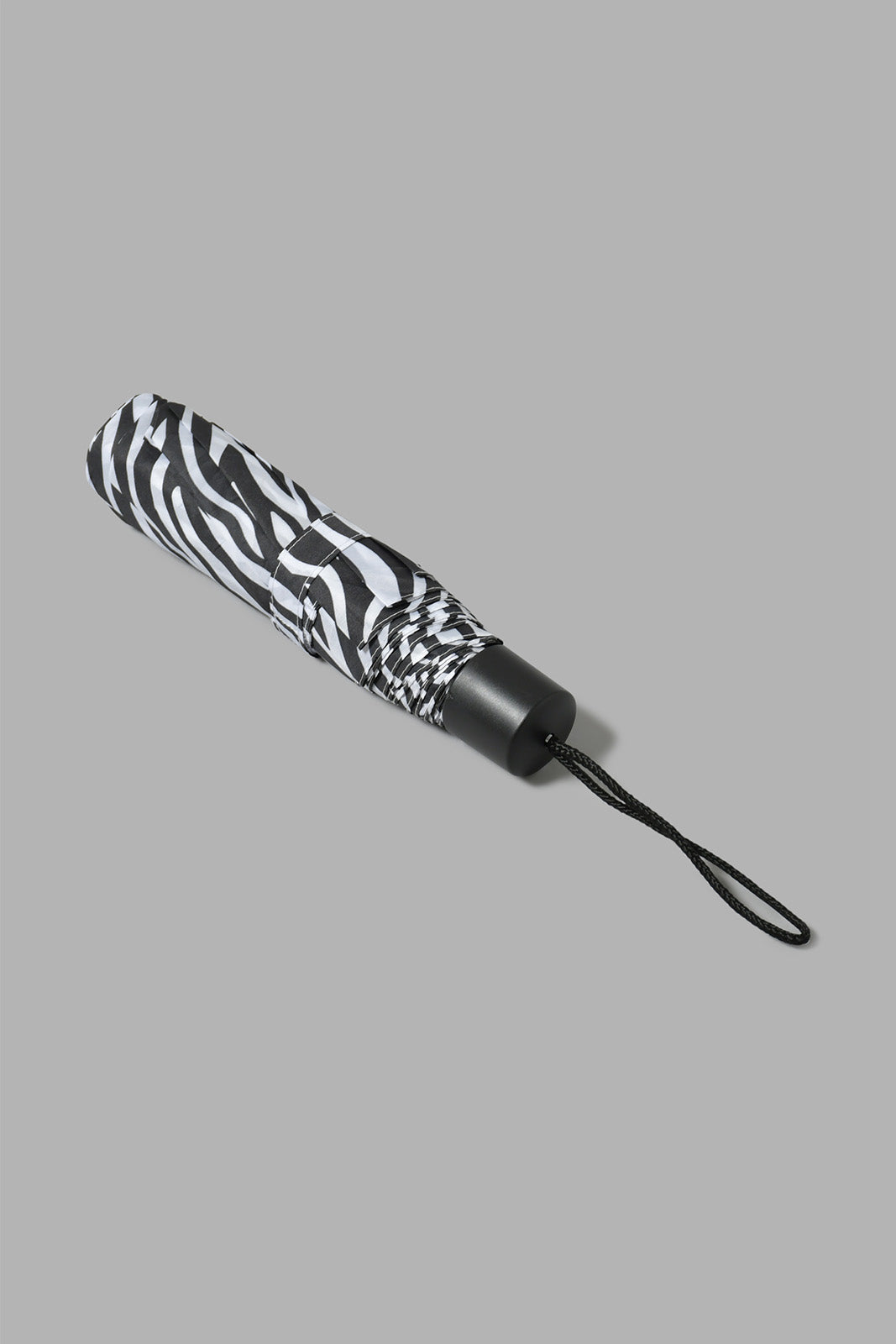 Redtag-Black-Zebra-Prints-3-Fold-Umbrella-Umbrellas-Travel-Accessories-