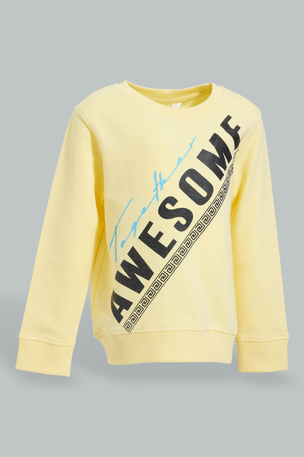 Redtag-Yellow-Placement-Print-SweaT-Shirts-Sweatshirts-Infant-Boys-3 to 24 Months