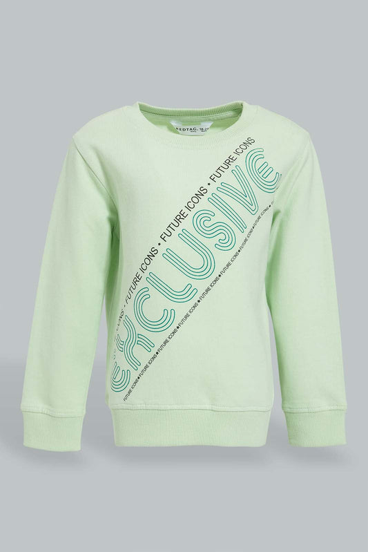 Redtag-Mint-Placement-Print-SweaT-Shirts-Sweatshirts-Infant-Boys-3 to 24 Months