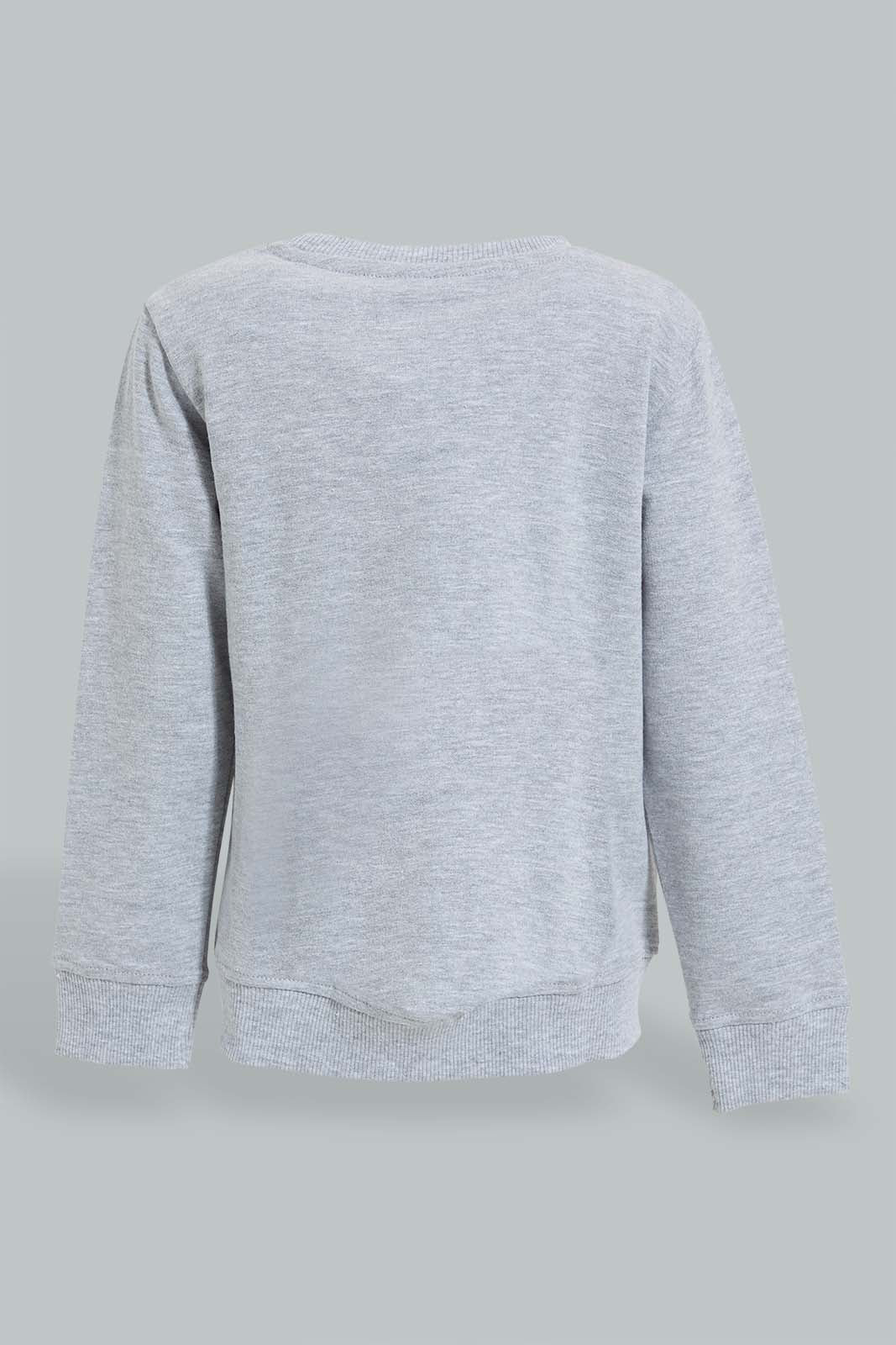 Redtag-Grey-Placement-Print-SweaT-Shirts-Sweatshirts-Infant-Boys-3 to 24 Months