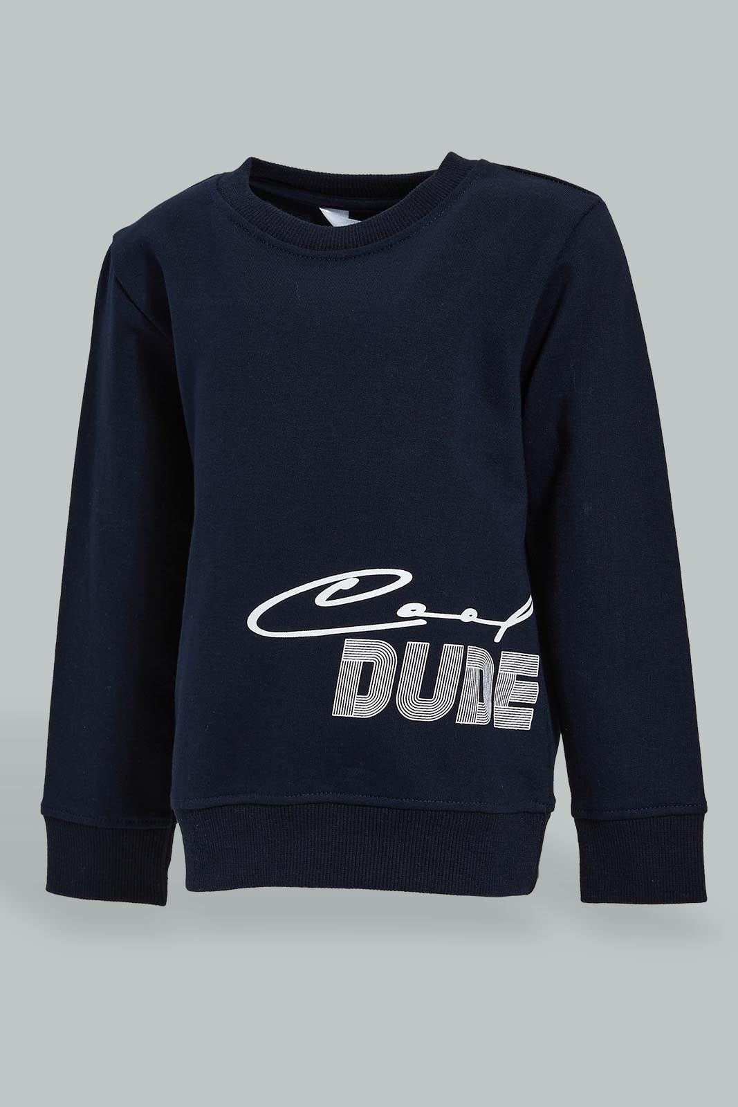Redtag-Sky-Blue-Placement-Print-SweaT-Shirts-Sweatshirts-Infant-Boys-3 to 24 Months