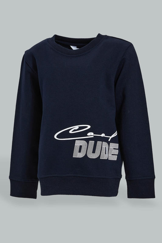 Redtag-Sky-Blue-Placement-Print-SweaT-Shirts-Sweatshirts-Infant-Boys-3 to 24 Months