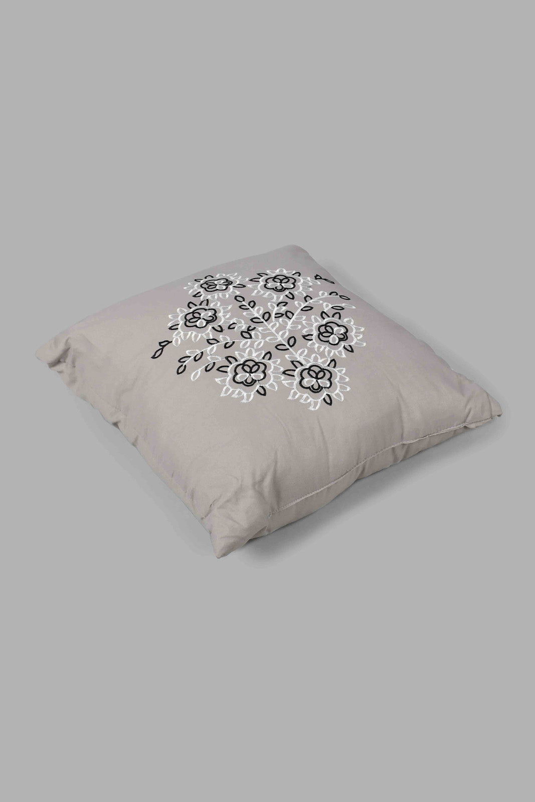 Redtag-Grey-Floral-7-Piece-Embroidery-Comforter-Set-
(King-Size)-Comforters-Home-Bedroom-
