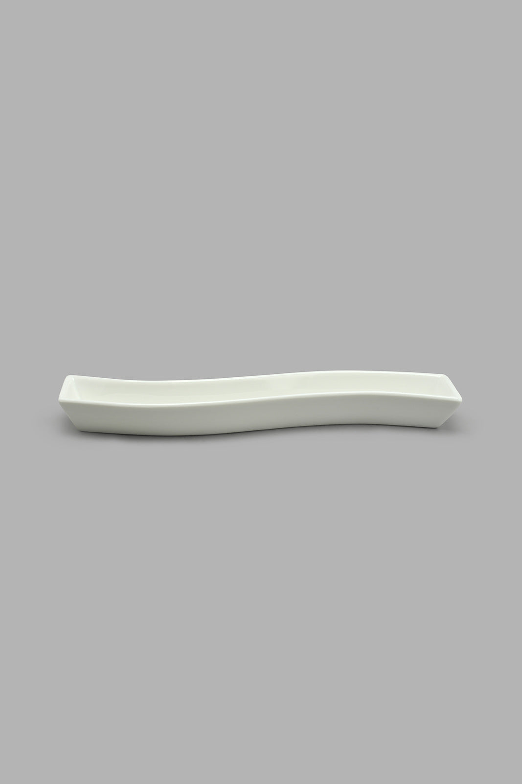 Redtag-White-Porcelain-S-Shape-Platter-Platter-Home-Dining-