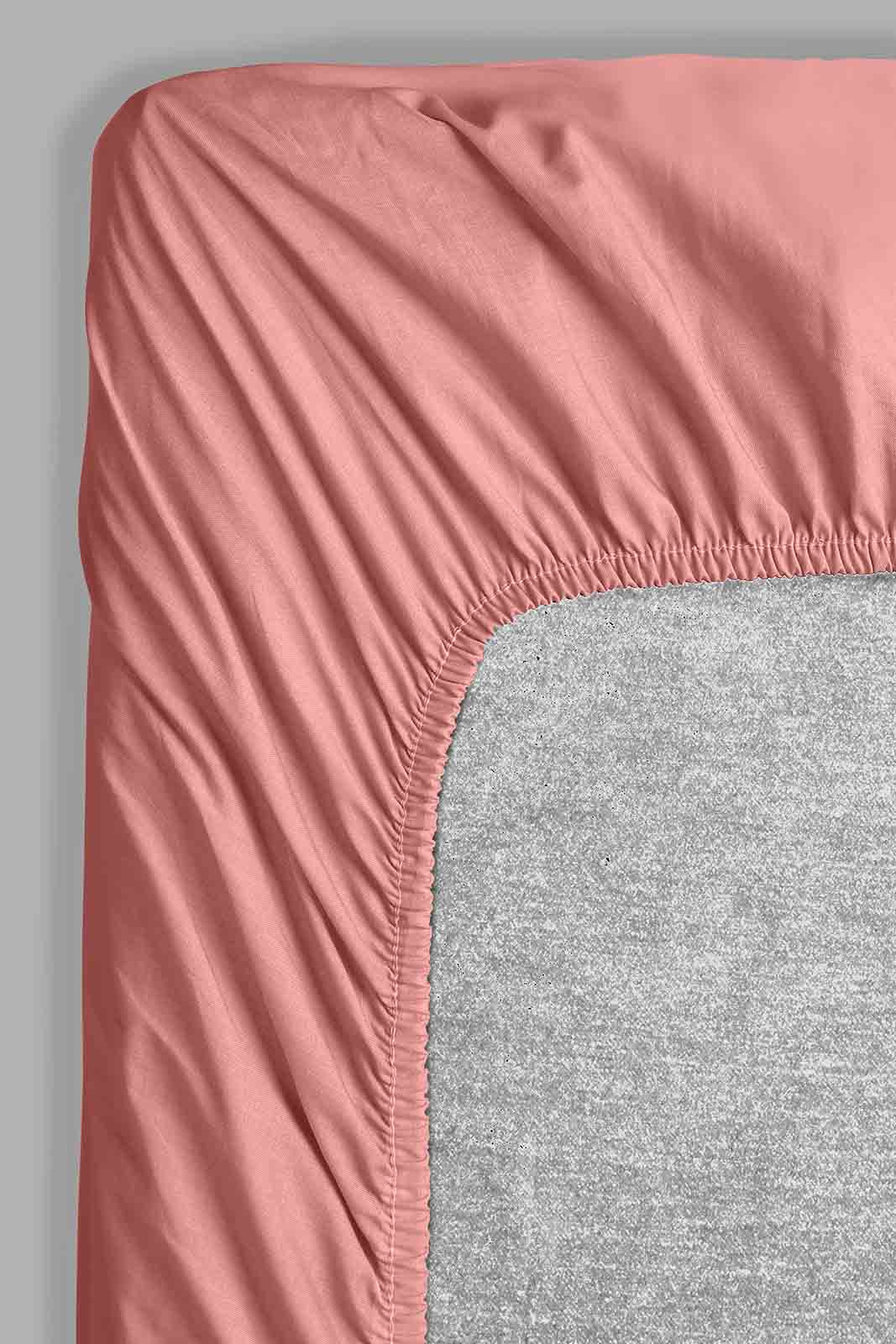 Redtag-Pink-Cotton-Fitted-Sheet-(Super-King-Size)-Category:Fitted-Sheets,-Colour:Pink,-Filter:Home-Bedroom,-HMW-BED-Fitted-Sheets,-New-In,-New-In-HMW-BED,-Non-Sale,-S22C,-Section:Homewares-Home-Bedroom-