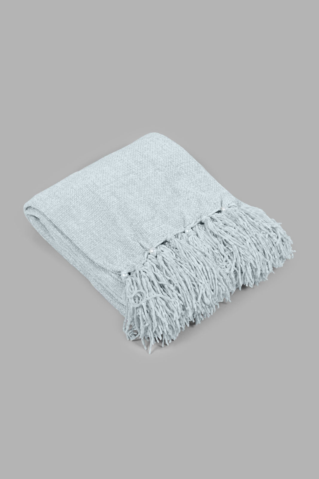 Redtag-Grey-Chenille-Throw-With-Fringe-Category:Throws,-Colour:Grey,-Filter:Home-Bedroom,-HMW-BED-Throws,-LEGACY,-New-In,-New-In-HMW-BED,-Non-Sale,-S22C,-Section:Homewares-Home-Bedroom-