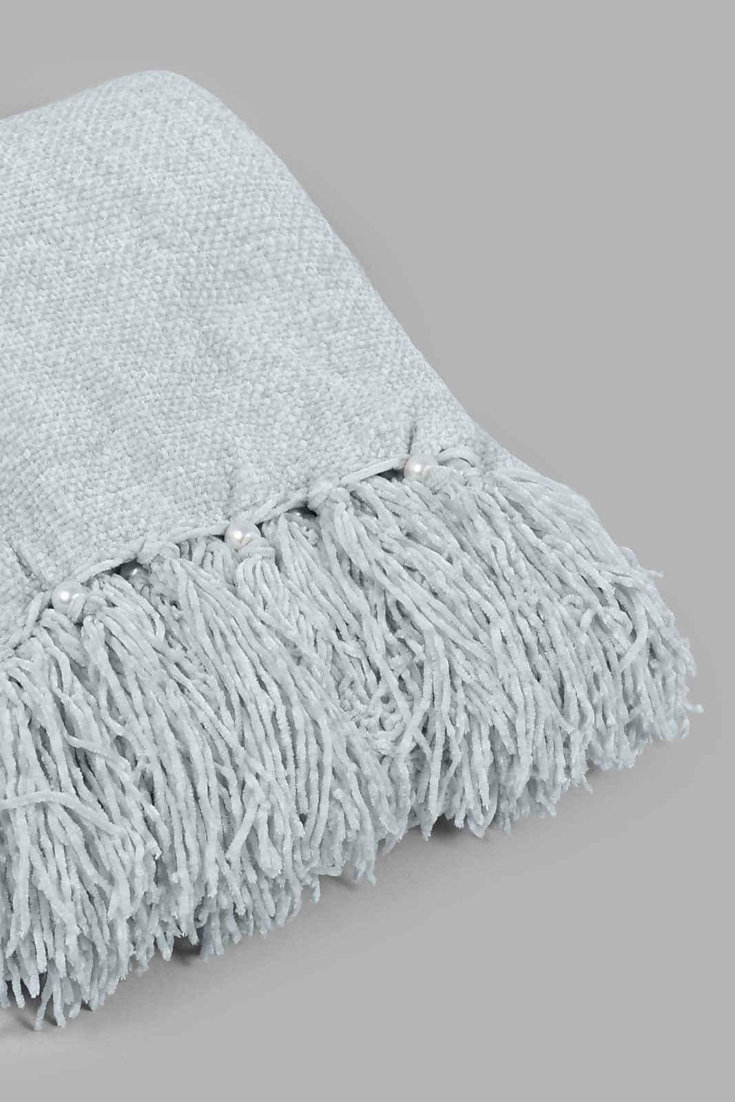Redtag-Grey-Chenille-Throw-With-Fringe-Category:Throws,-Colour:Grey,-Filter:Home-Bedroom,-HMW-BED-Throws,-LEGACY,-New-In,-New-In-HMW-BED,-Non-Sale,-S22C,-Section:Homewares-Home-Bedroom-